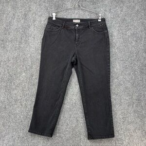 Chicos Black So Slimming Jeans Women’s 12 (2) Casual Cropped High Rise